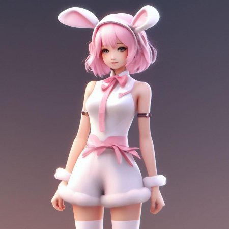 Девочка зайчик аниме