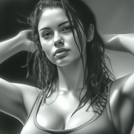 В мокрой майке