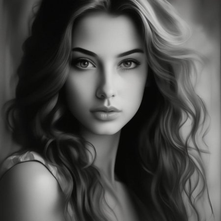 Портрет девушки карандашом