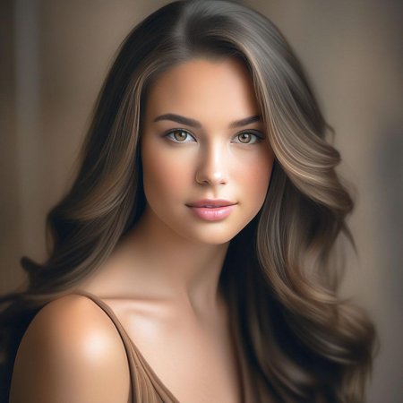 Красивая девушка шатенка