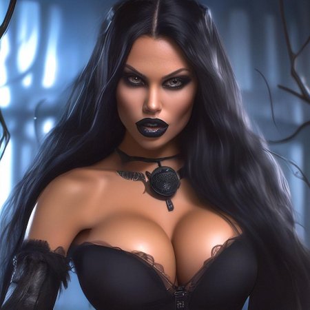 Красивая девушка вампир