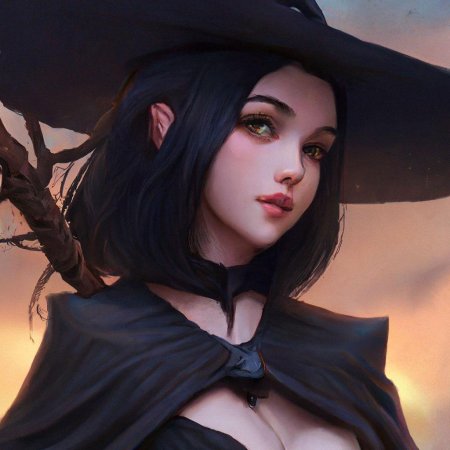 Красивая ведьма арт