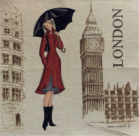 Нарисованная девушка в Лондоне