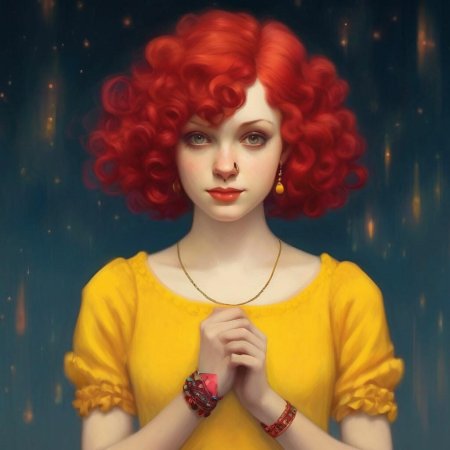 Девушка с короткими рыжими волосами