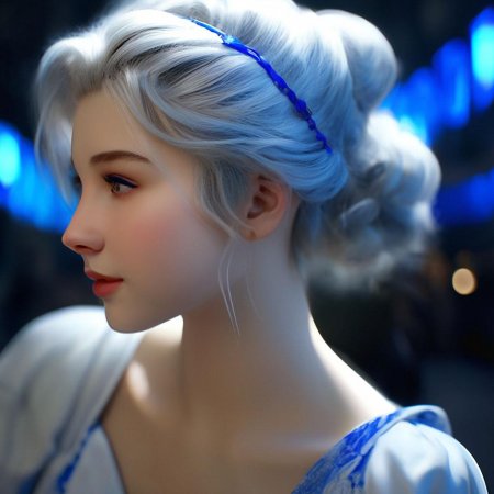 Девушка с белоснежными волосами