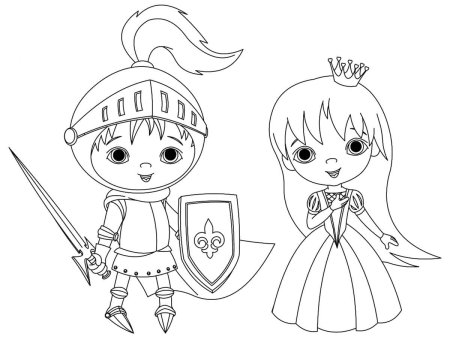 Рыцари. Раскраска