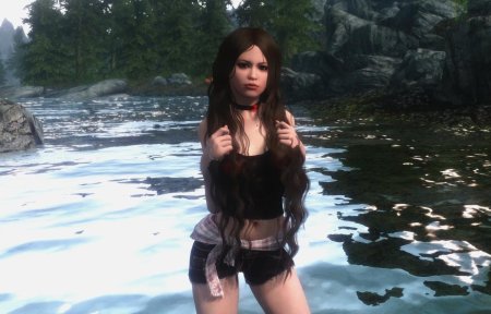 Красивый персонаж в скайриме без модов