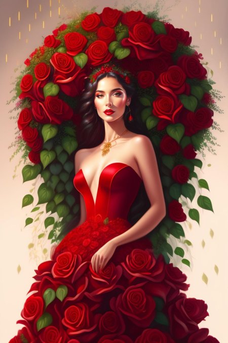 Девушка с цветами