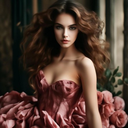 Красивая девушка в платье