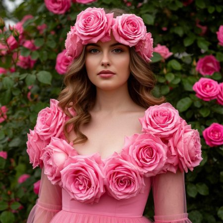 Розовое платье