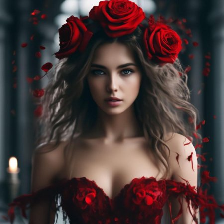 Девушка в красном