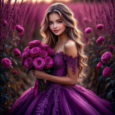 Сиреневое платье