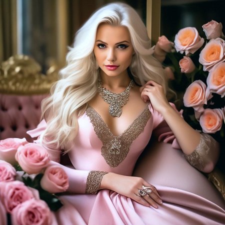 Красивая девушка с белыми волосами