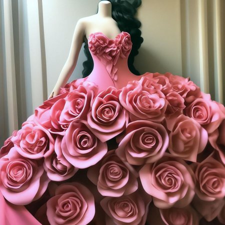 Платье розы