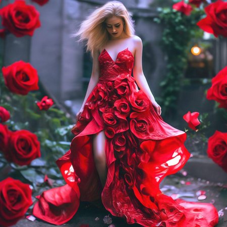 Красивое красное платье