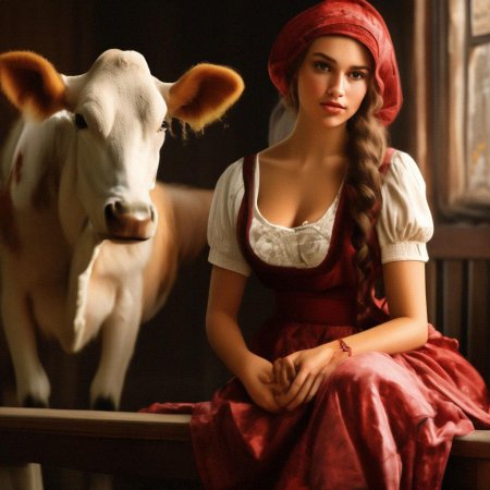 Красивая доярка