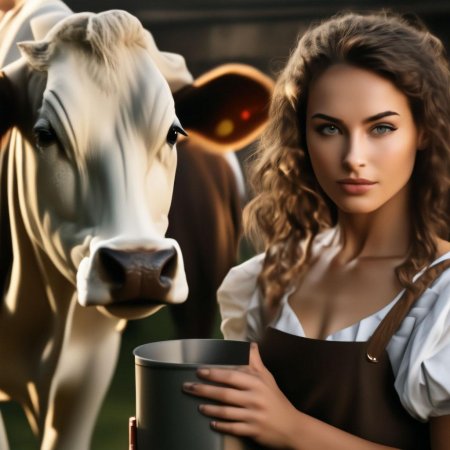 Красивая доярка