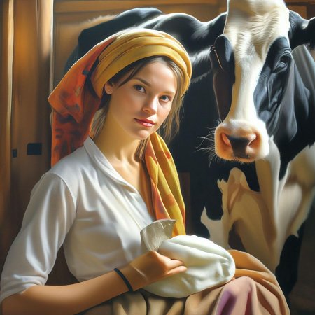 Красивая доярка