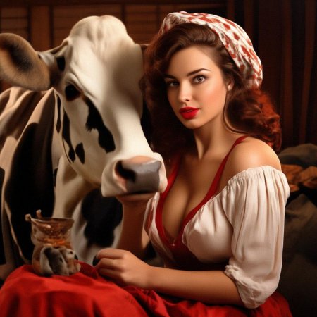 Доярка красивая