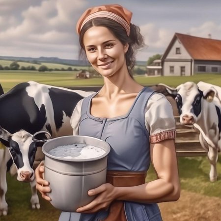 Деревенская доярка