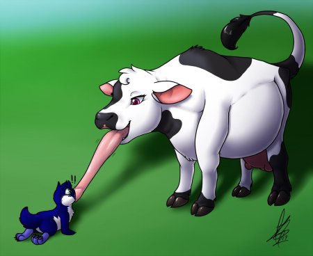 Девушка корова аниме