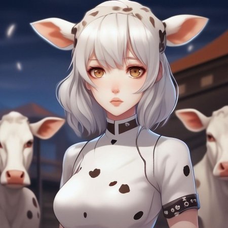 Женщина корова аниме
