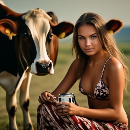 Красивая доярка