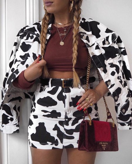 Коровий принт одежда