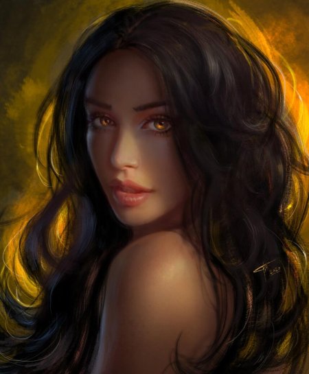 Черноволосая девушка