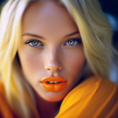 Оранжевые губы