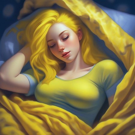 Девушка с желтыми волосами