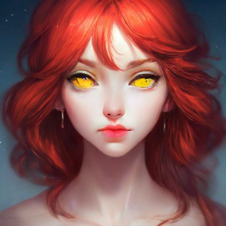 Девушка с красными волосами