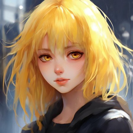 Девушка с желтыми волосами