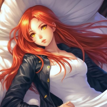 Аниме девушка с рыжими волосами