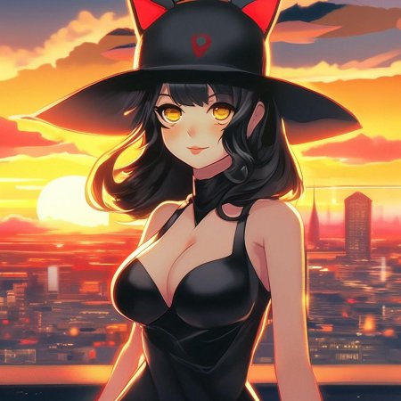 Закат девушка