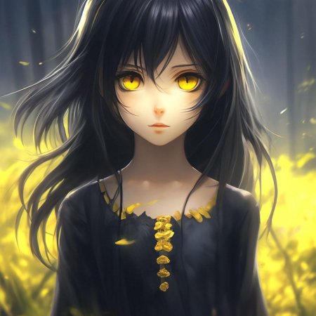 Девушка с черными волосами аниме