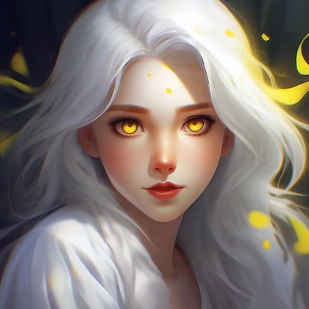 С белыми волосами