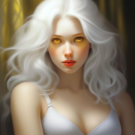 Девушка с белыми волосами