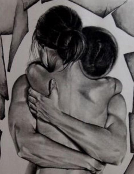 Нежные объятия рисунок