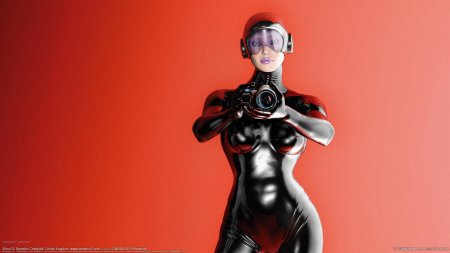 Девушка в латексном костюме