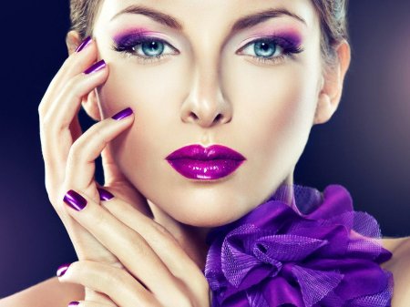 Макияж в сиреневых тонах