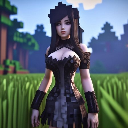 Гигантская девушка майнкрафт