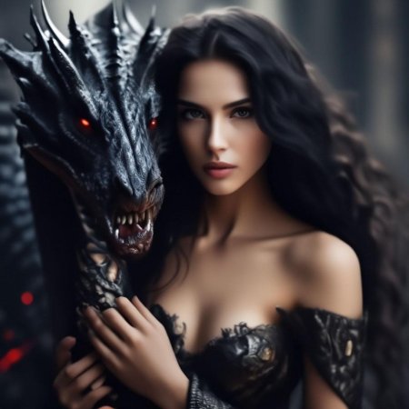 Дракон и девушка