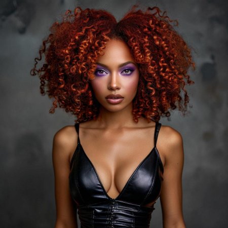 Рыжие афро кудри