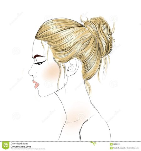 Профиль женщины рисунок