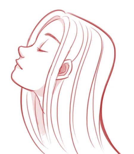 Контур женского лица