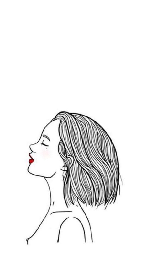 Лицо девушки рисунок