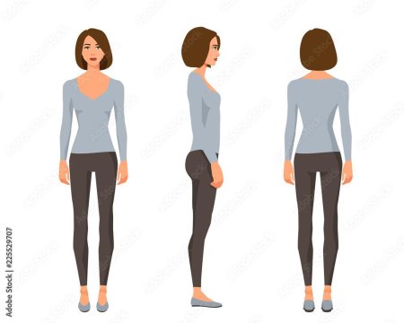 Девушка спереди и сзади