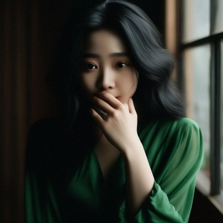 Девушка с черными волосами