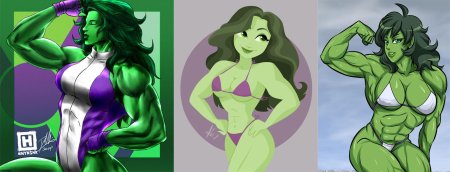 Muscle growth she Hulk